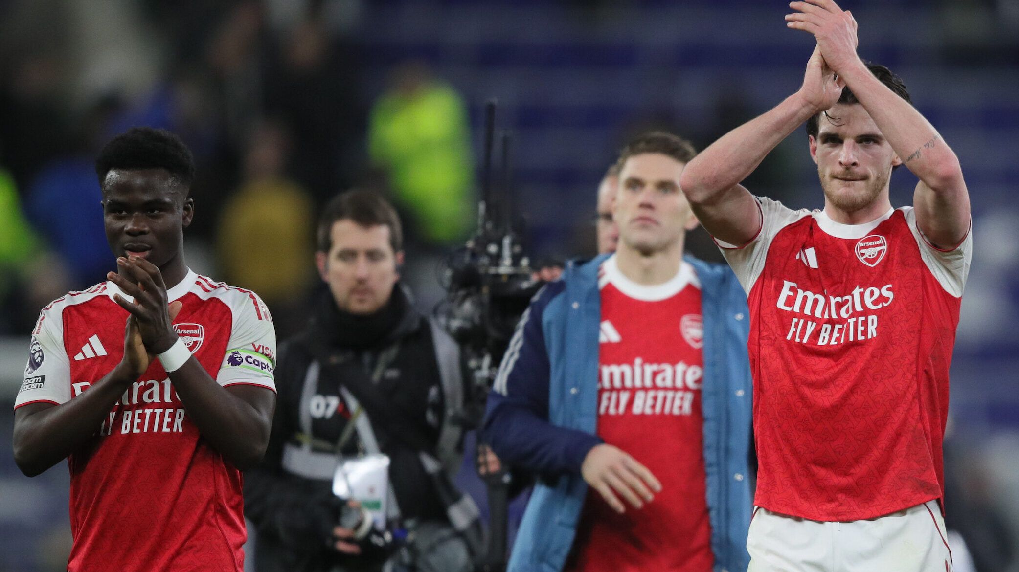 Bakayo Saka and Declan Rice for Arsenal